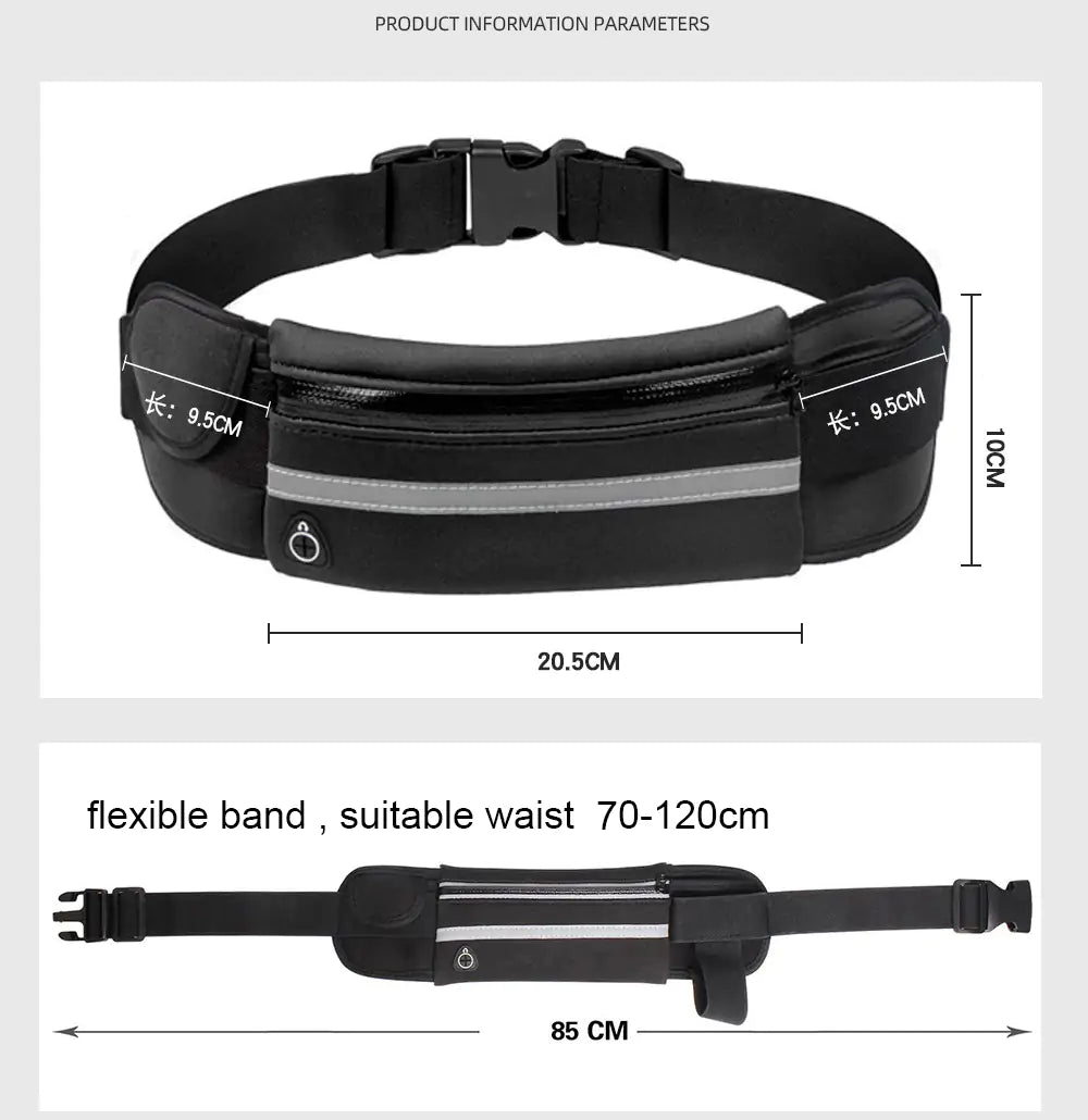 Sporty Waist Belt Bag - Glide Goods LLC