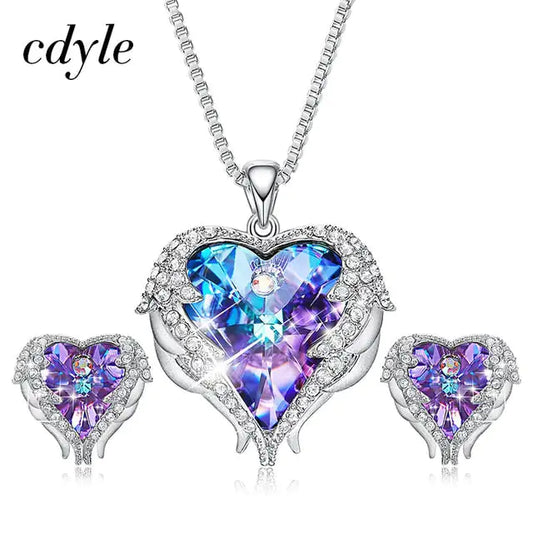 Heart Crystal Necklace - Glide Goods LLC