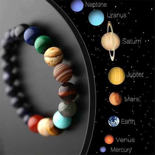 Eight Planets Natural Stone Bracelet - Glide Goods LLC