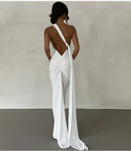 Backless Halter Sheath Dress For Women - Glide Goods LLC