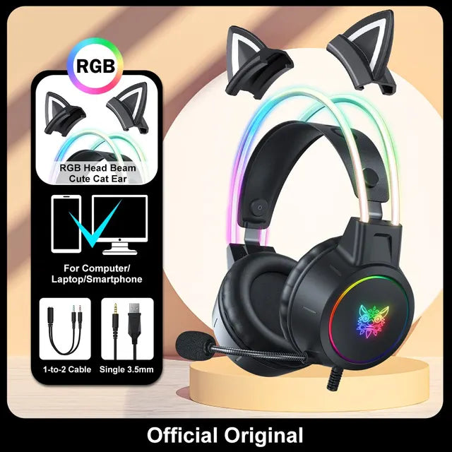 X15 Pro Cat Ear Gaming Headset - Glide Goods LLC