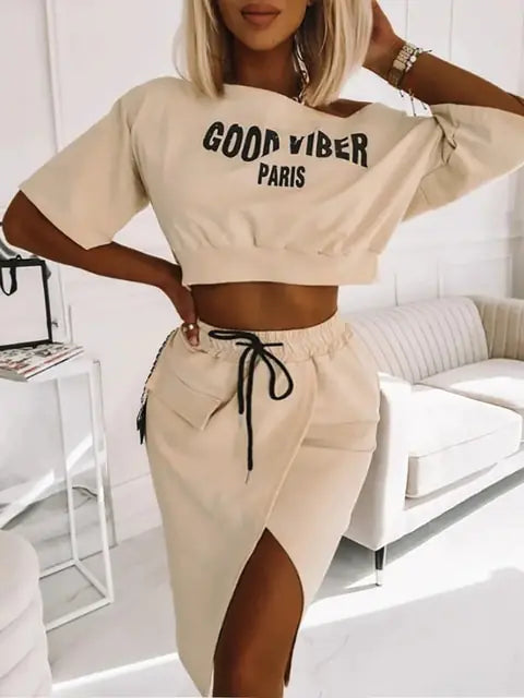 Two Piece Good Viber One Shoulder - Glide Goods LLC