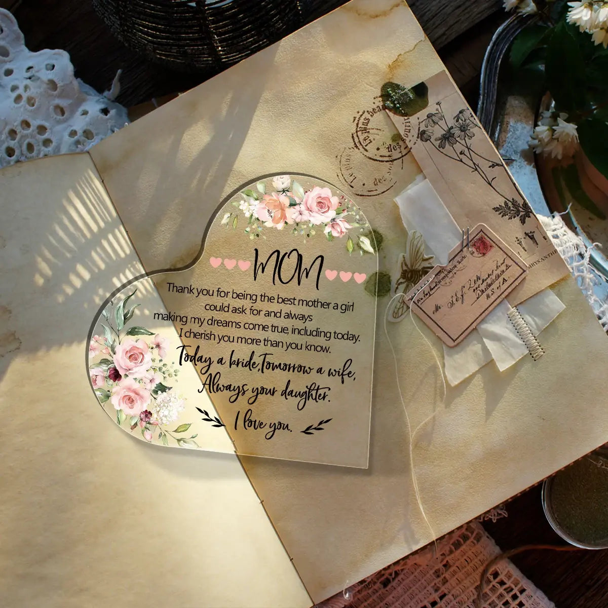 Acrylic Heart Plaque - Glide Goods LLC