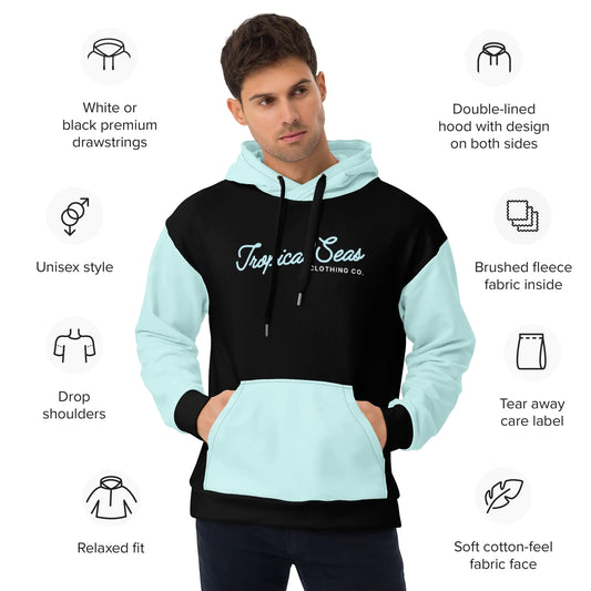 Bahama Blue Two-Tone Tropical Seas Hoodie - Glide Goods LLC