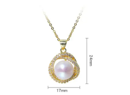 Pearl Earrings and Necklace - Glide Goods LLC
