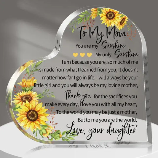 Acrylic Heart Plaque - Glide Goods LLC
