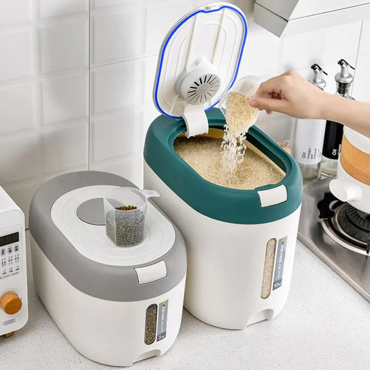 Automatic Food Storage Bin Kitchen Rice Bucket - Glide Goods LLC