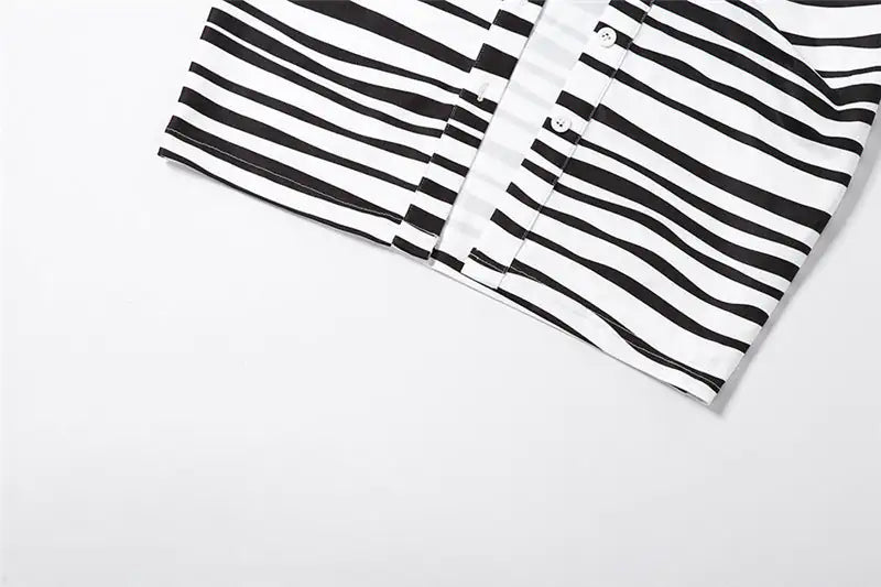 Kendra Striped Two Piece Skirt Set - Glide Goods LLC