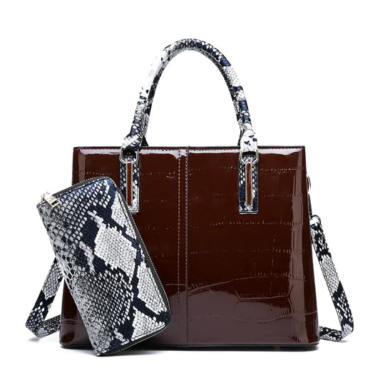 Women's Patent Leather Wallet Crossbody Handbag - Glide Goods LLC