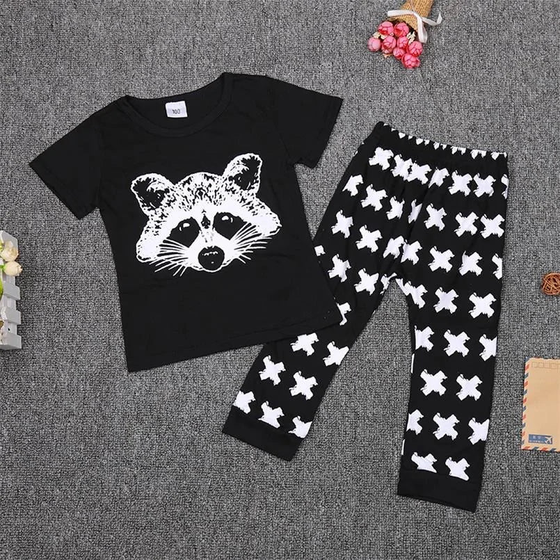 Boys Racoon 2Pieces Set - Glide Goods LLC