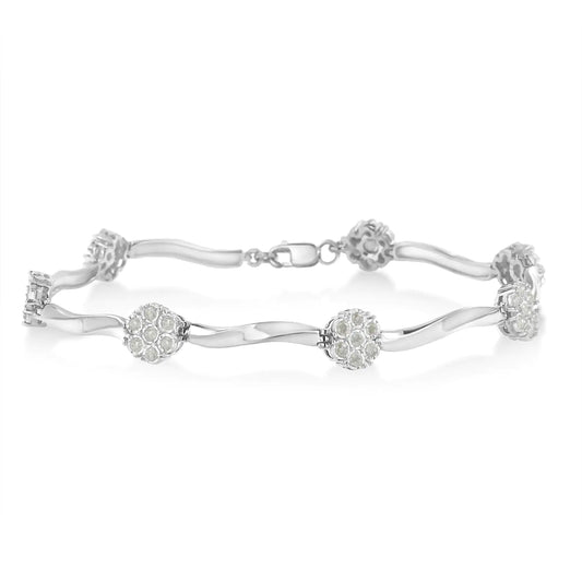 A radiant blend of elegance and timeless beauty in sterling silver and diamonds. - Glide Goods LLC