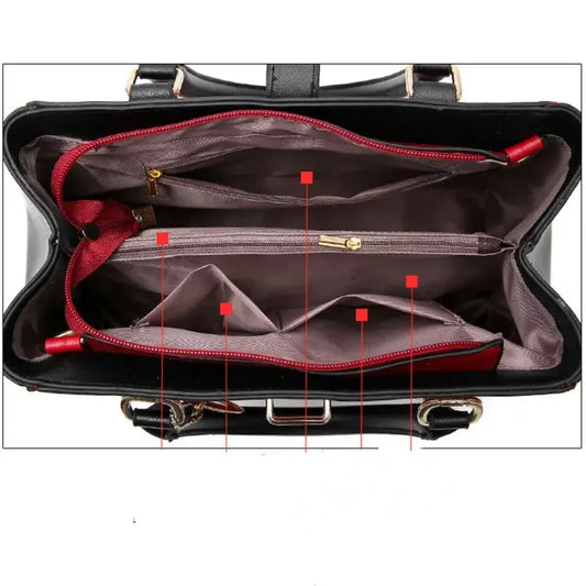 Women's Contrast Simple One Shoulder Handbag - Glide Goods LLC