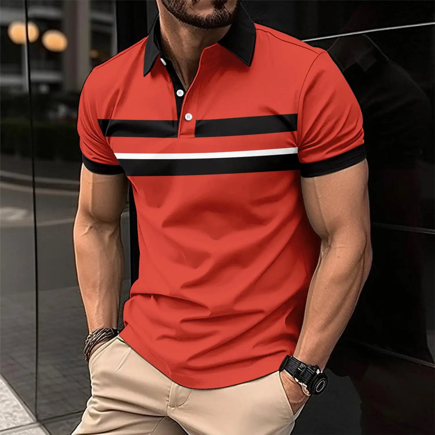 Men's Casual Collar Polo - Glide Goods LLC