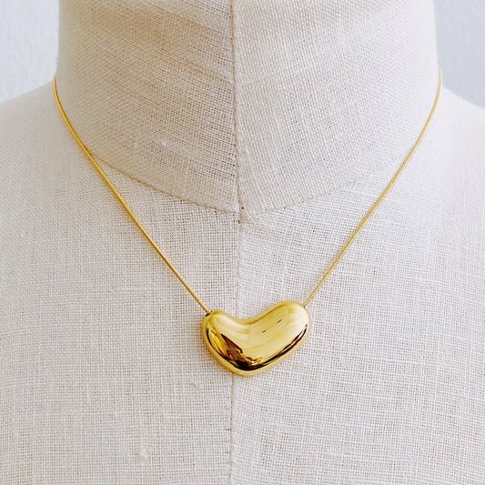 Bold Molten Heart Necklace - Glide Goods LLC