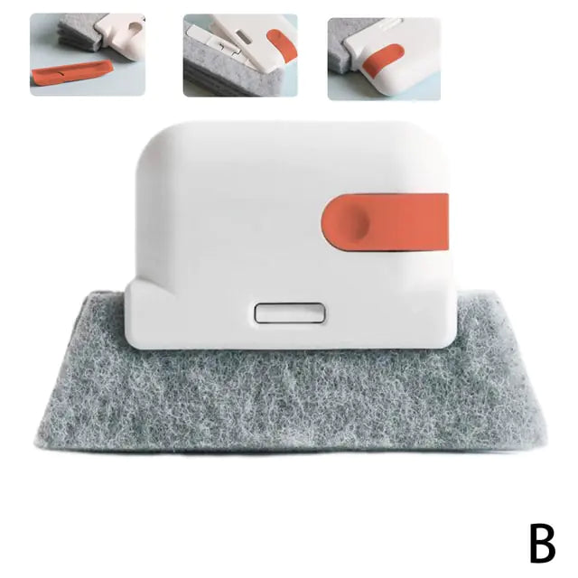 Window Groove Cleaning Tool with Brush and Cloth - Glide Goods LLC