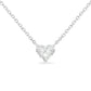 14k White Gold 1/4 Cttw Lab Grown Heart Shape Diamond Solitaire 18" Pendant Necklace (E-F Color, SI1-SI2 Clarity) - Glide Goods LLC