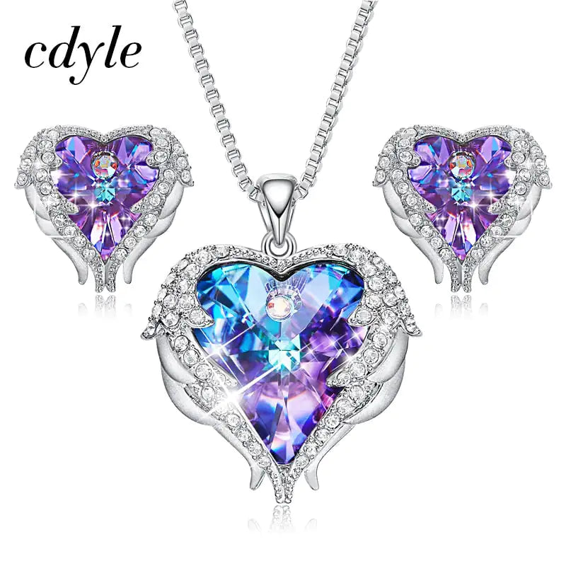 Heart Crystal Necklace - Glide Goods LLC