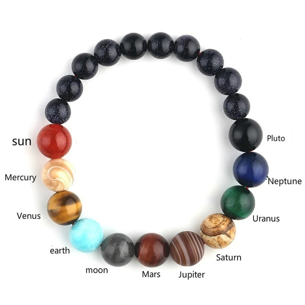 Eight Planets Natural Stone Bracelet - Glide Goods LLC