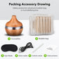 LED Wood Grain Humidifier - Glide Goods LLC