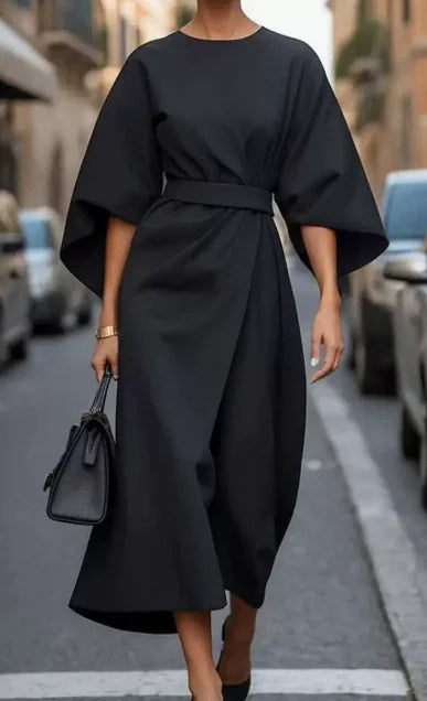 Juliette™ Elegant Belted Dress with Timeless Style - Glide Goods LLC