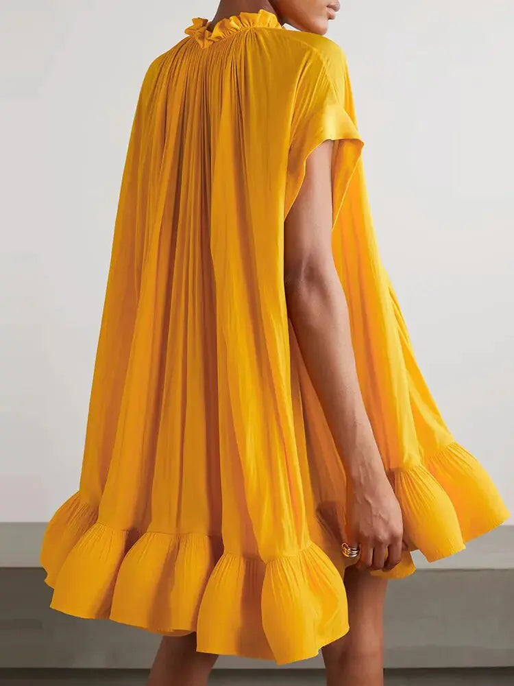 Asymmetrical Solid Mini Dresses For Women - Glide Goods LLC