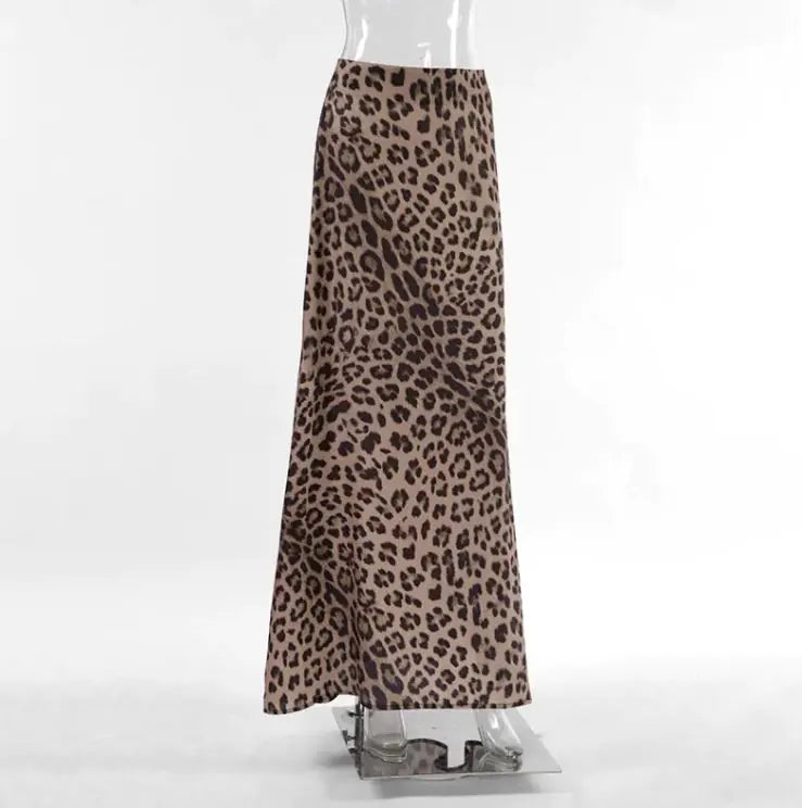 Leopard Print Dress Fashion Mermaid Skirt Womens Clothing - Glide Goods LLC