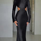 Spice Girl Style Dress with Binding Rope Slit