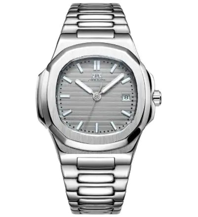 Mechanical Solid Steel Band Luminous Men's Watch with Calendar - Glide Goods LLC