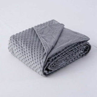 Luxurious Gray Velvet Weighted Blanket Cover - Soft & Breathable Sleep Comfort