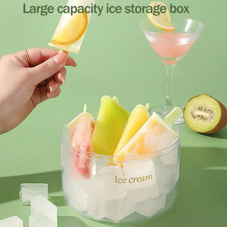 Popsicle Molds Food Grade Kids Ice Cream Popsicle Ice Cube DIY Dessert Popsicle Mould Tray Ice Cube Maker