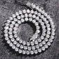 Three Prong Tennis Chain Necklace - Glide Goods LLC