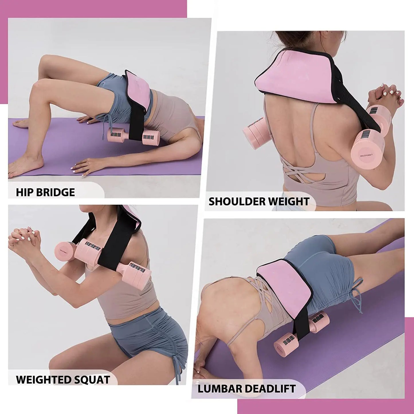 Hip Thrust Belt Glute Bridge Pad - Glide Goods LLC