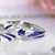 Couple Ring in Sterling Silver with Niche Enamel Design - Glide Goods LLC