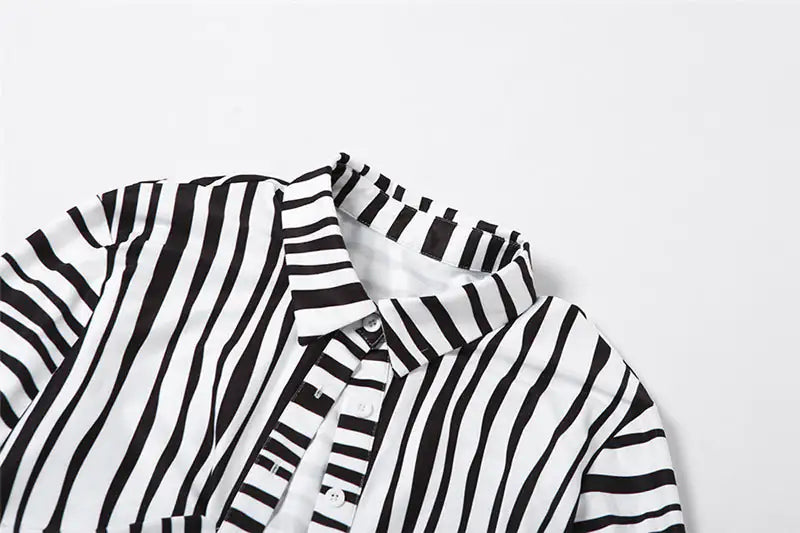 Kendra Striped Two Piece Skirt Set - Glide Goods LLC