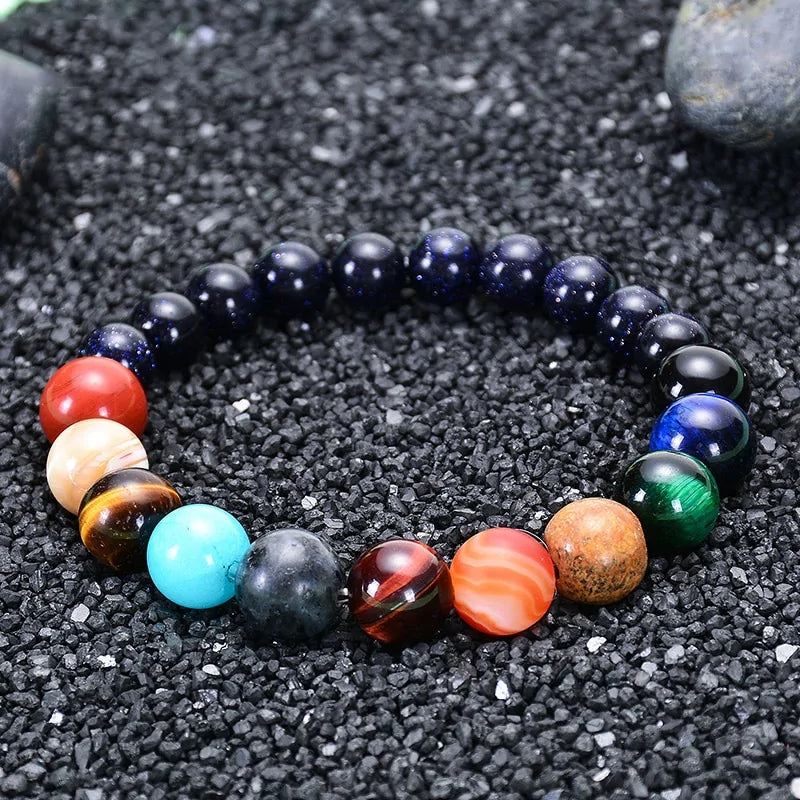 Eight Planets Natural Stone Bracelet - Glide Goods LLC