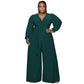 Plus Size High Waist Wide Leg Jumpsuit for Women - Glide Goods LLC