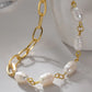 Half Pearl Half Chain Stainless Steel Bracelet - Glide Goods LLC