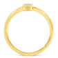 14K Yellow Gold Plated .925 Sterling Silver 1/20 Carat Diamond Square Cushion-Shaped Miracle Set Petite Fashion Promise Ring (J-K Color, I1-I2 Clarity) - Glide Goods LLC