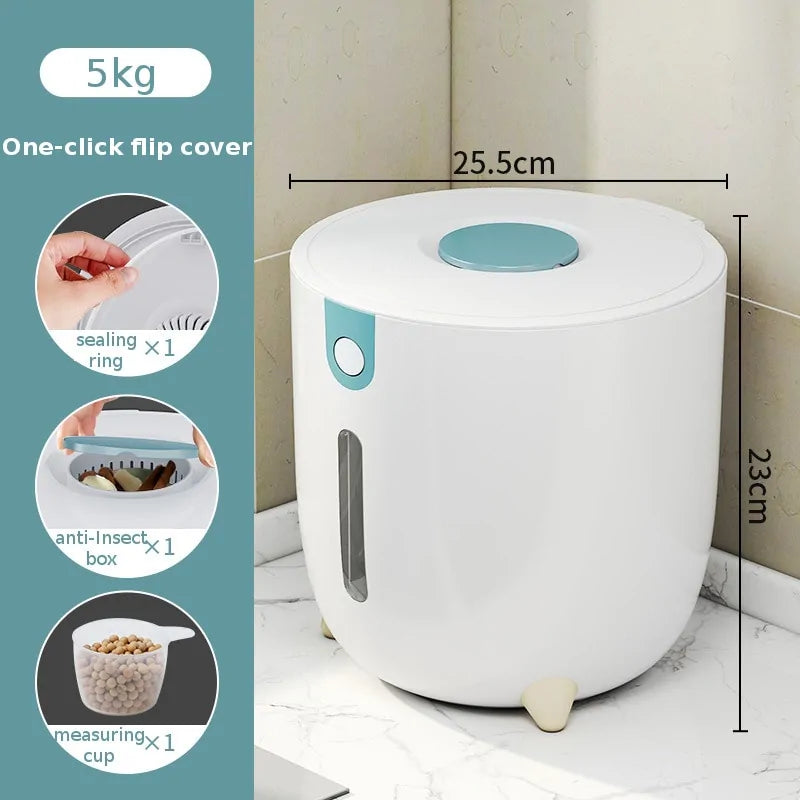 Insect and Moisture Proof Cylinder Grain Sealed Storage Box - Glide Goods LLC