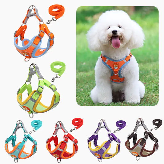 Reflective Pet Harness And Leash Set - Glide Goods LLC