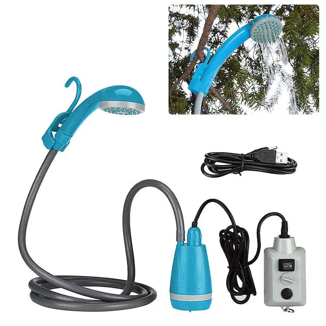 Rechargeable Outdoor Shower. - Glide Goods LLC
