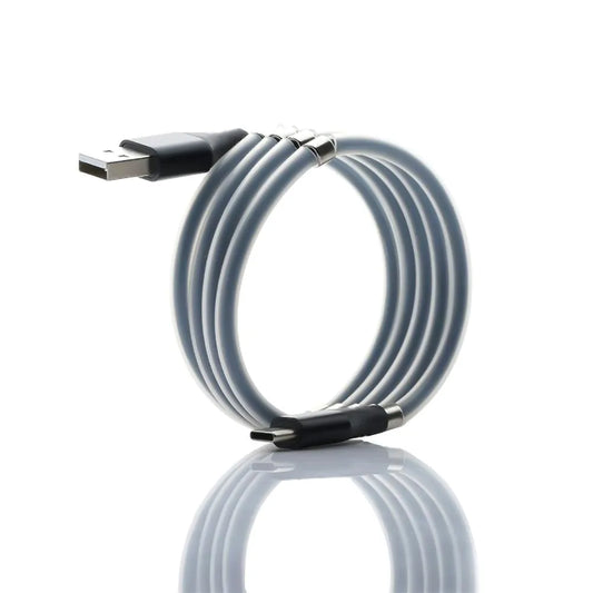 Magnetic USB Cable Charger for Mobile Phones: Fast Charge, Micro USB & Type C - Glide Goods LLC