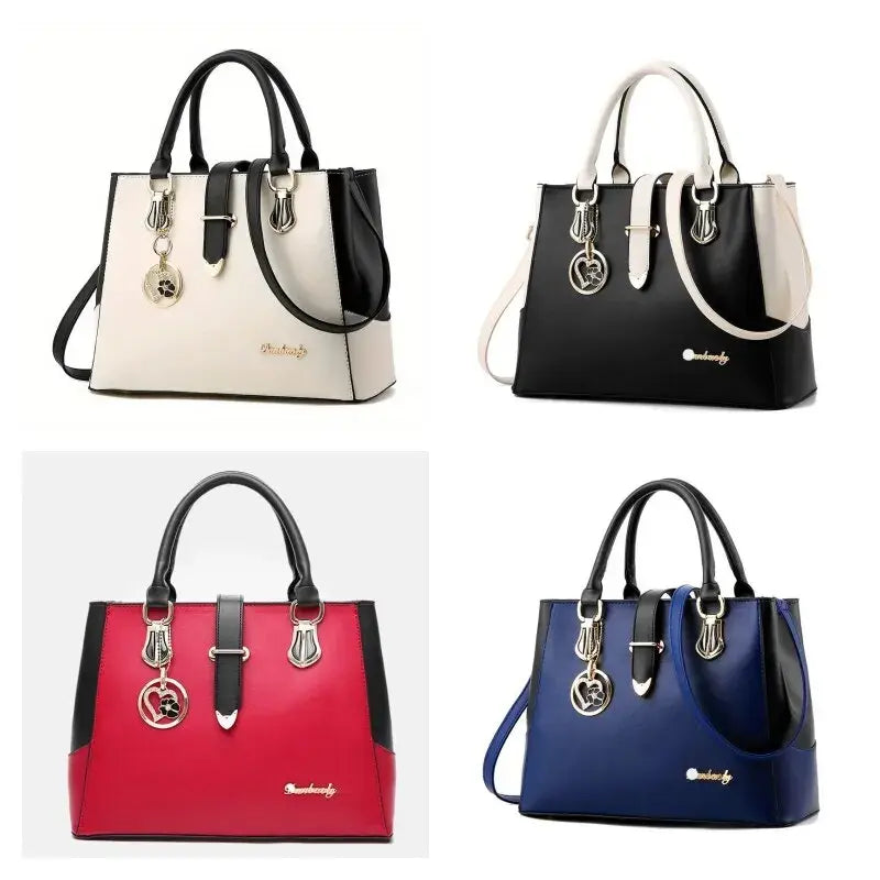 Women's Contrast Simple One Shoulder Handbag - Glide Goods LLC