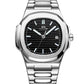 Mechanical Solid Steel Band Luminous Men's Watch with Calendar - Glide Goods LLC