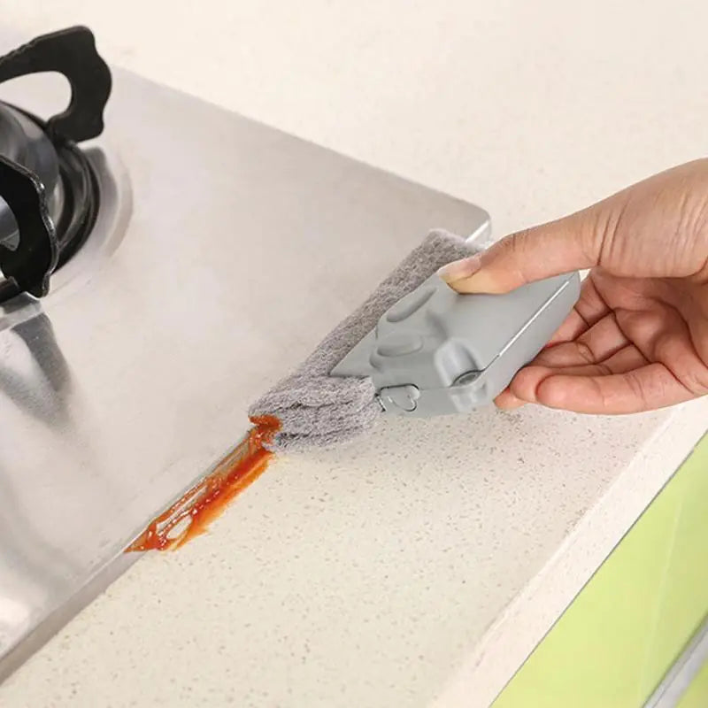 Window Groove Cleaning Tool with Brush and Cloth - Glide Goods LLC