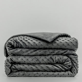 Luxurious Gray Velvet Weighted Blanket Cover - Soft & Breathable Sleep Comfort