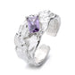 S925 Sterling Silver Korean Style Adjustable Zircon Ring