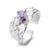 S925 Sterling Silver Korean Style Adjustable Zircon Ring