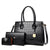Women's One-Shoulder Handbag Three-Piece Set - Glide Goods LLC