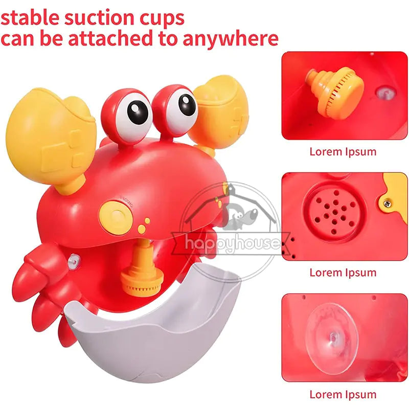 Baby Bath Toys Bubble Machine Crabs Frog - Glide Goods LLC